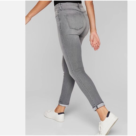 Athleta Sculptek Stretch Skinny Grey 5 Pocket Jeans 4 - Picture 2 of 7